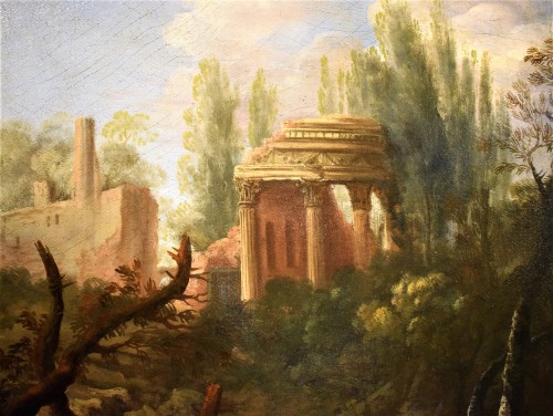 Landscape with bridge and stream - italain school of the 18th century - Louis XIV